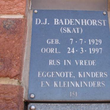 BADENHORST D.J. 1929-1997