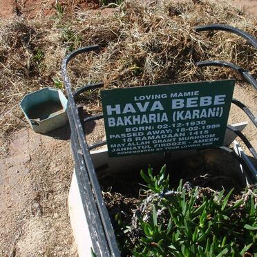 BAKHARIA Hava Bebe 1930-1995