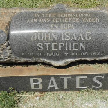 BATES John Isaac Stephen 1906-1935