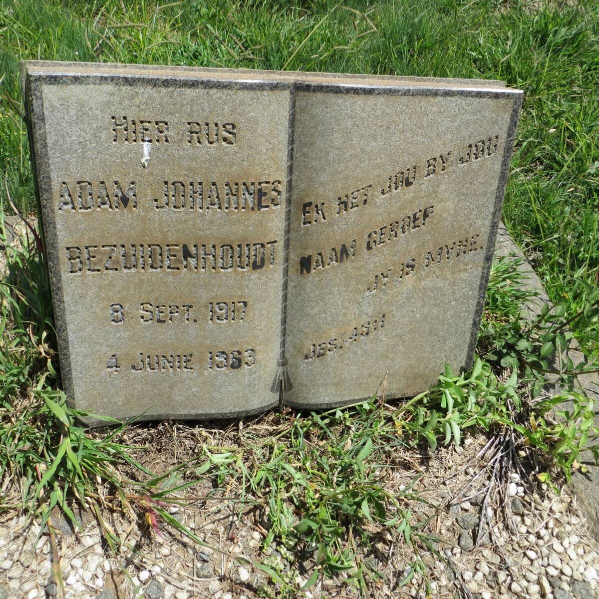 BEZUIDENHOUT Adam Johannes 1917-1963