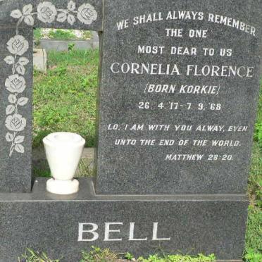 BELL Cornelia Florence nee KORKIE 1917-1968