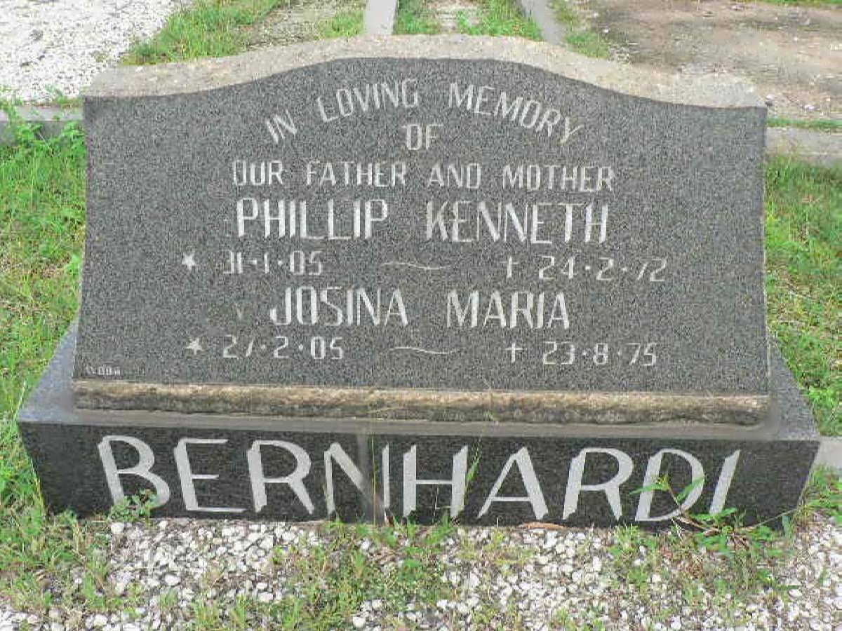 BERNHARDI Phillip Kenneth 1905-1972 &amp; Josina Maria 1905-1975