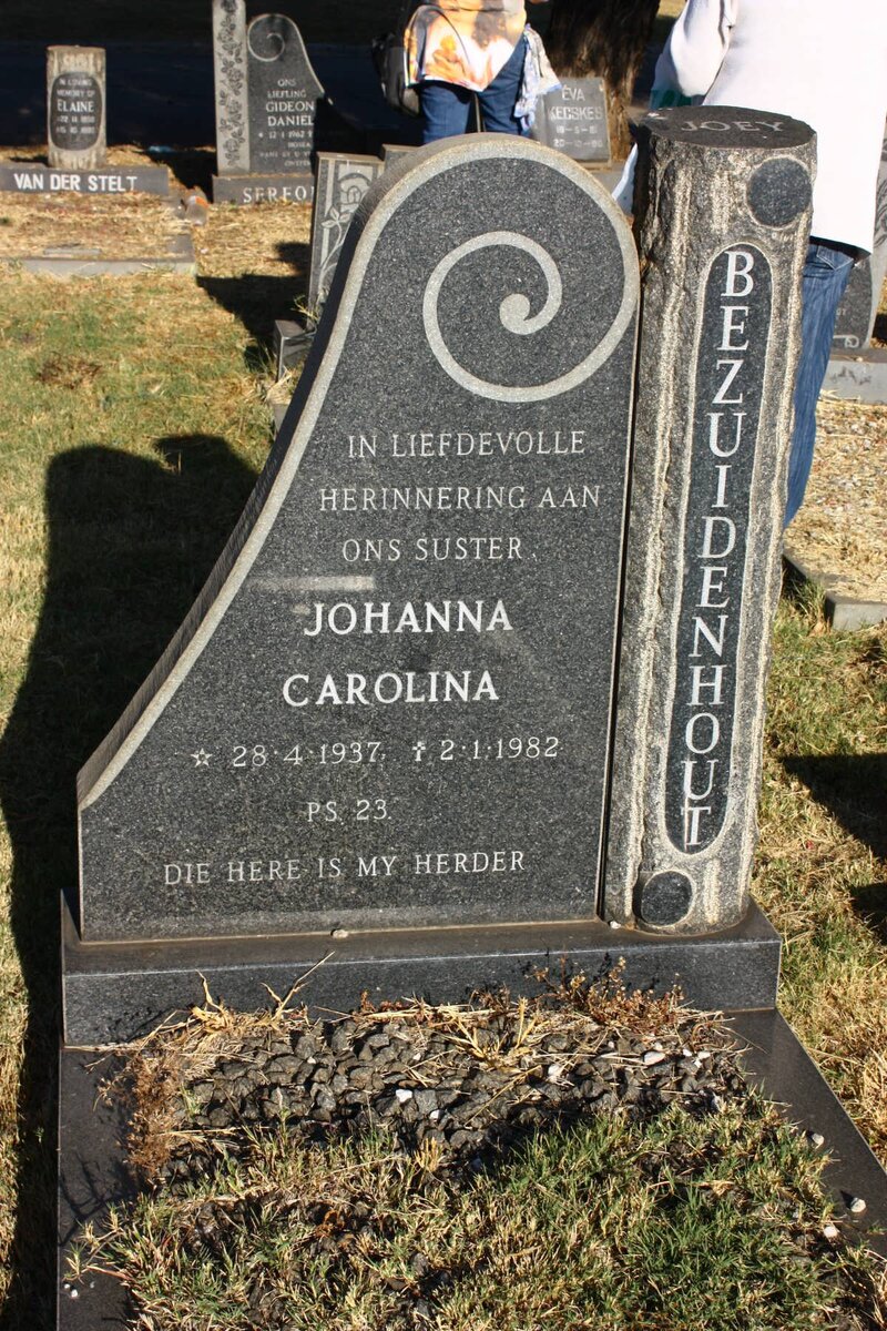 BEZUIDENHOUT Johanna Carolina 1937-1982