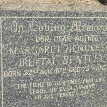 BENTLEY Margaret Henderson 1870-1947