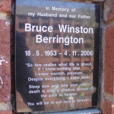 BERRINGTON Bruce Winston 1953-2006