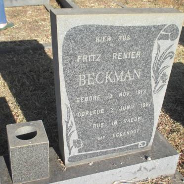 BECKMAN Fritz Renier 1913-1981