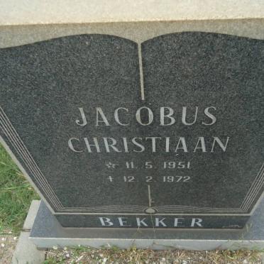 BEKKER Jacobus Christiaan 1951-1972