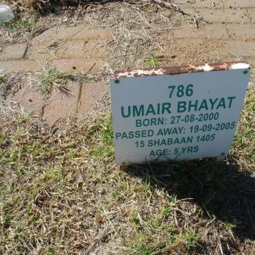 BHAYAT Umair 2000-2005