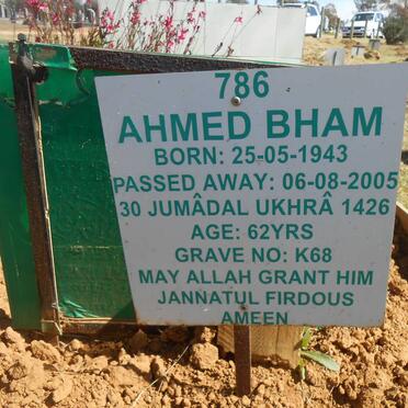 BHAM Ahmed 1943-2005