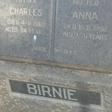 BIRNIE Charles -1963 &amp; Anna -1960