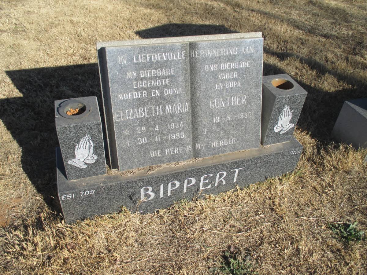BIPPERT Gunther 1930- &amp; Elizabeth Maria 1934-1999