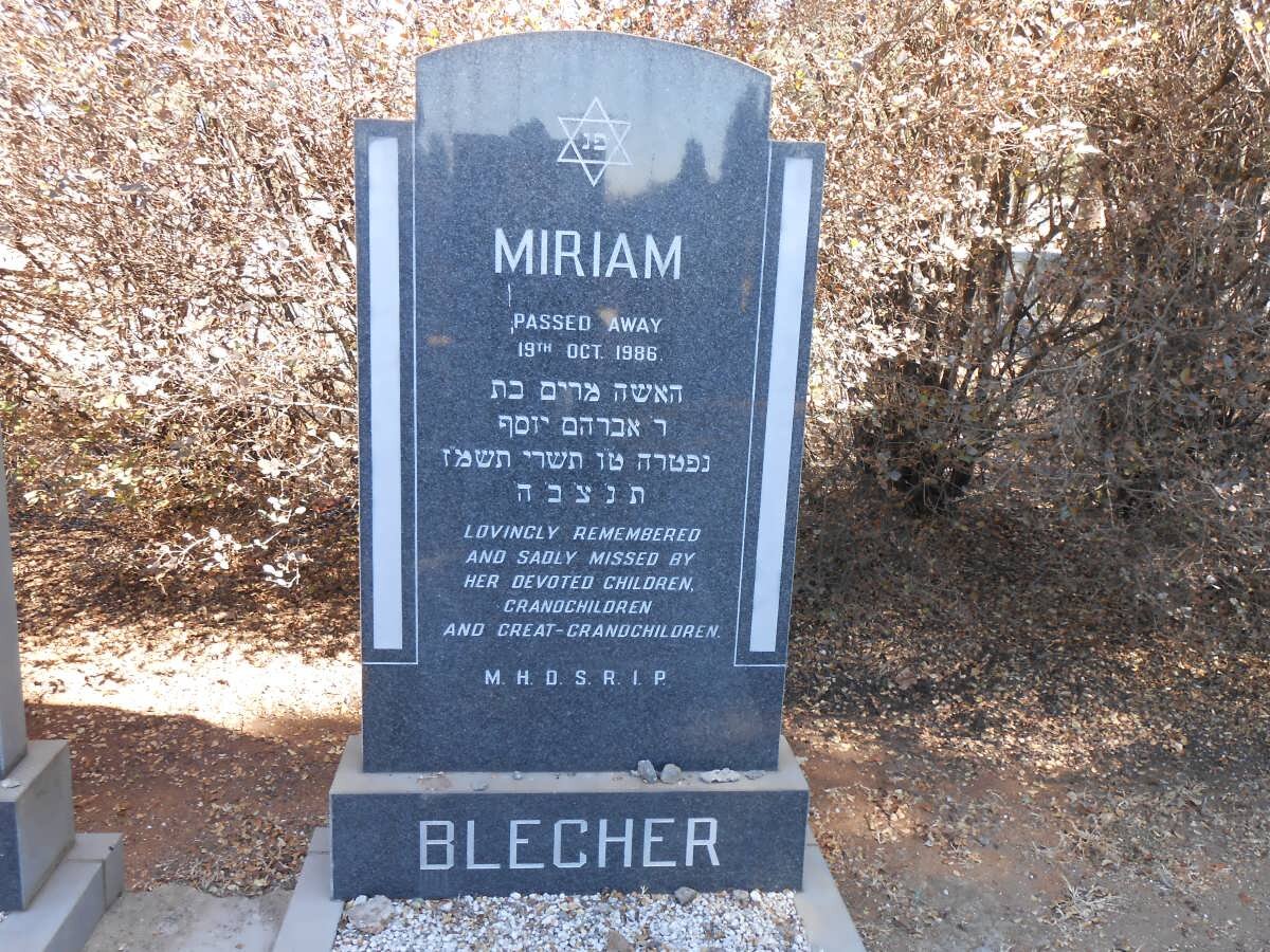 BLECHER Miriam -1986