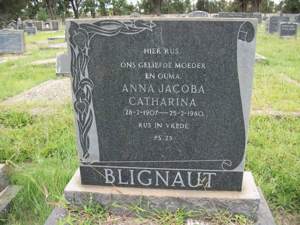 BLIGNAUT Anna Jacoba Catharina 1907-1980