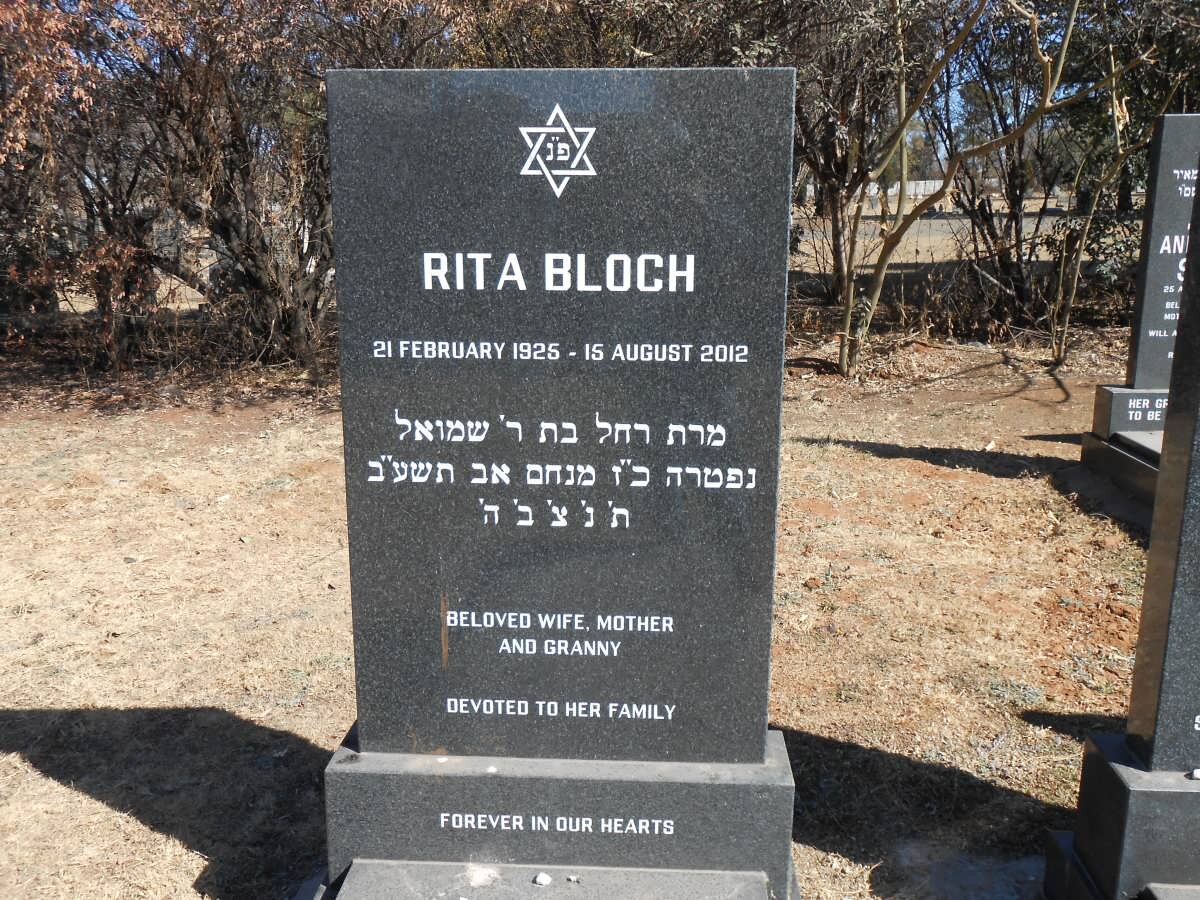 BLOCH Rita 1926-2012