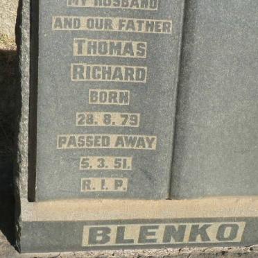 BLENKO Thomas Richard 1879-1951
