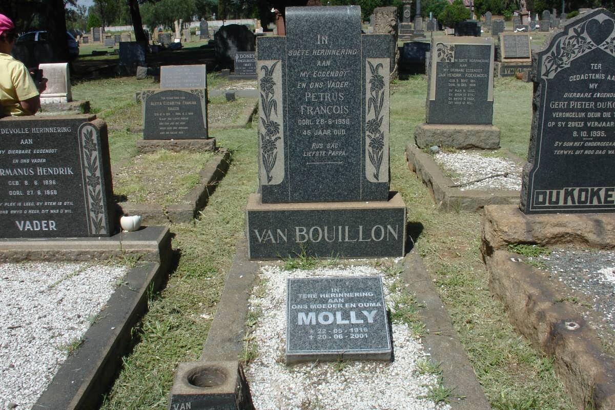 BOUILLON Petrus Francois, van -1958 &amp; Molly 1916-2001