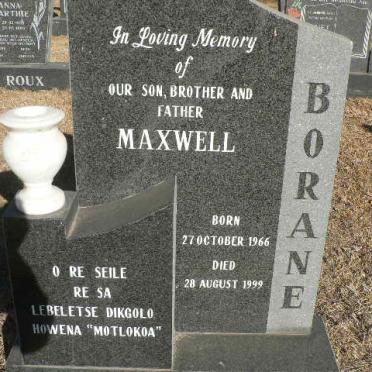 BORANE Maxwell 1966-1999