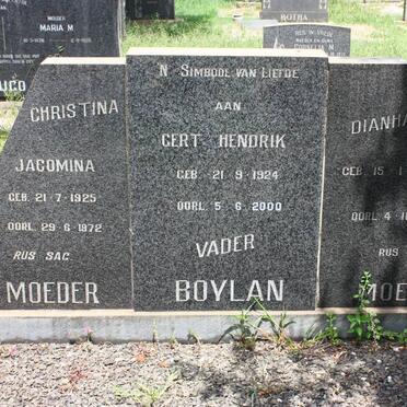 BOYLAN Gert Hendrik 1924-2000 &amp; Christina Jacomina 1925-1972 :: BOYLAN Dianha 1923-1954