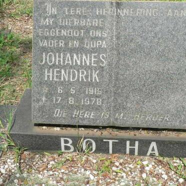 BOTHA Johannes Hendrik 1915-1978