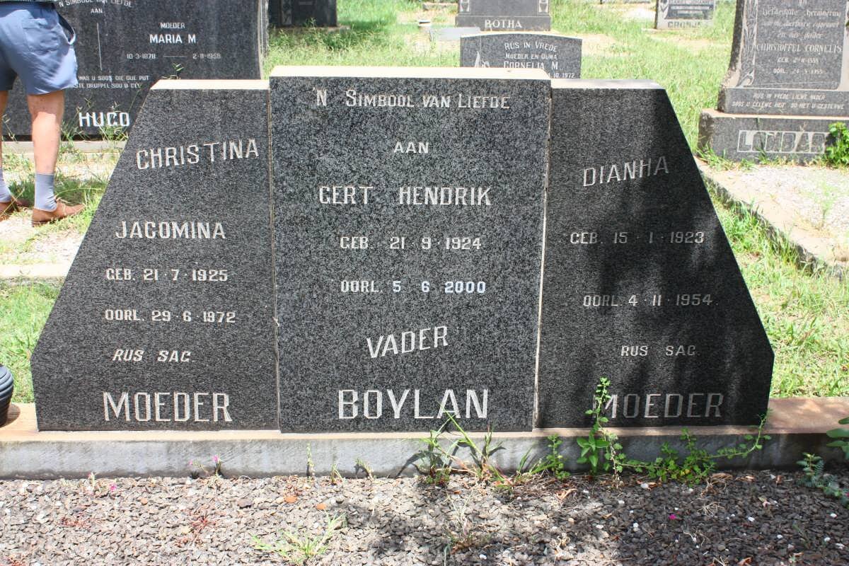BOYLAN Gert Hendrik 1924-2000 &amp; Christina Jacomina 1925-1972 :: BOYLAN Dianha 1923-1954