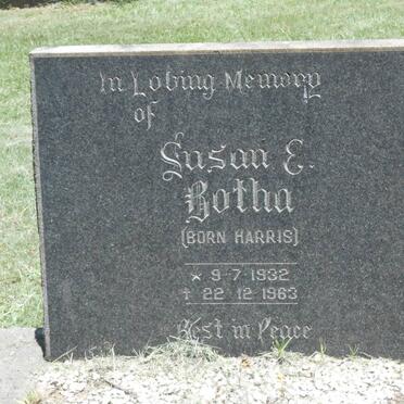 BOTHA Susan E. 1932-1963 nee Harris