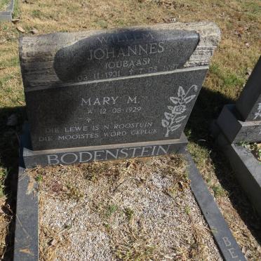 BODENSTEIN Willem Johannes 1931-1987 &amp; Mary M. 1929-