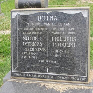 BOTHA Phillipus Rudloph 1919-1991 &amp; Mitchell Dedricks DU PLESSIS 1924-1968