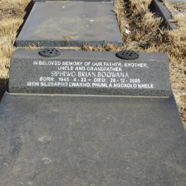 BOQWANA Siphiwo Brian 1945-2005