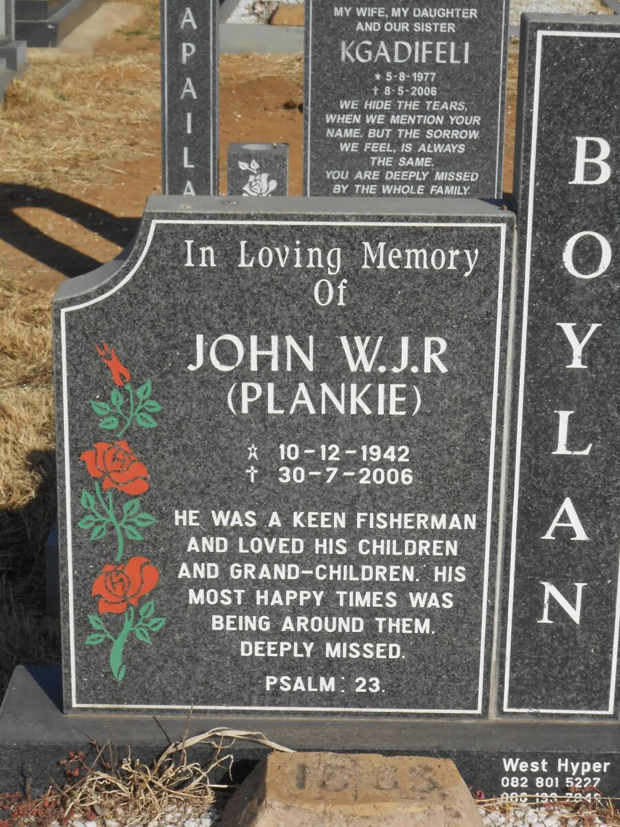 BOYLAN John W.J.R. 1942-2006