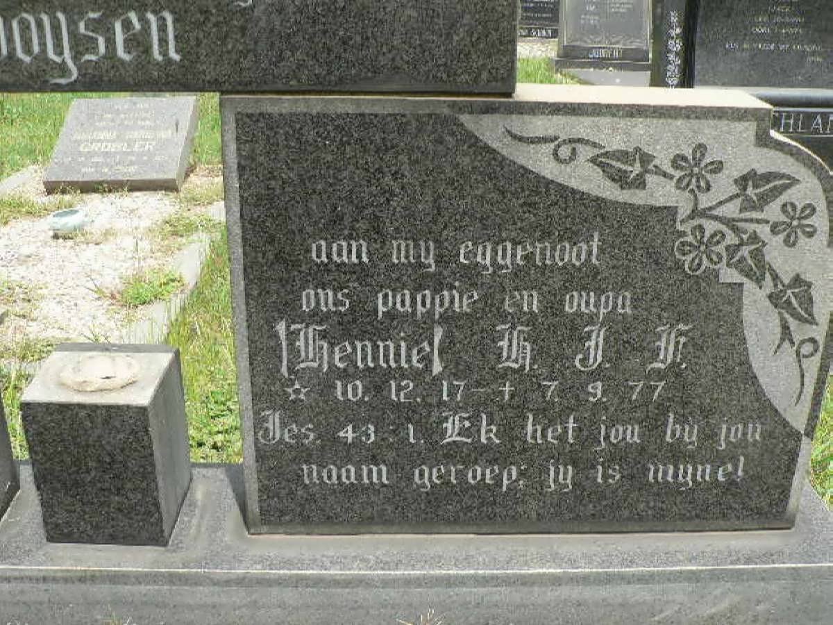 BOOYSEN H.J.F. 1917-1977 &amp; Rozetta 1930-1988