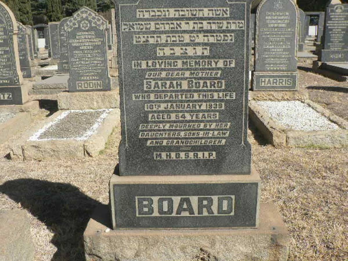 BOARD Sarah -1939