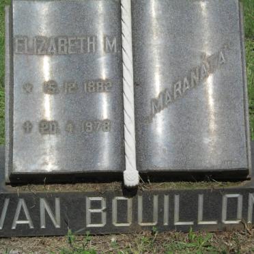 BOUILLON Elizabeth M., van 1882-1978