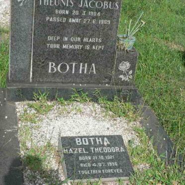 BOTHA Theunis Jacobus 1904-1969 &amp; Hazel Theodora 1921-1996