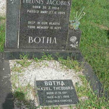 BOTHA Theunis Jacobus 1904-1969 &amp; Hazel Theodora 1921-1996