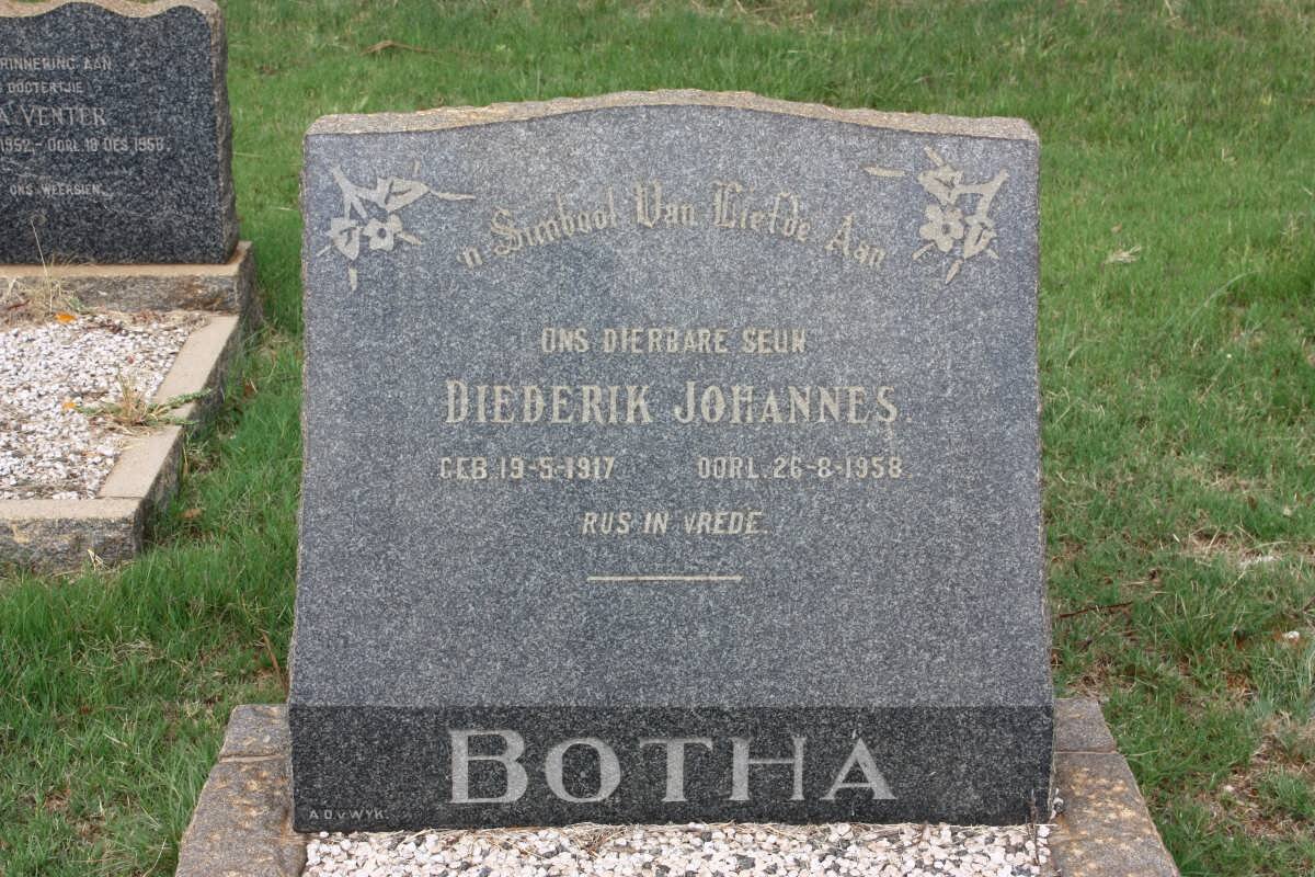 BOTHA Diederik Johannes 1917-1958