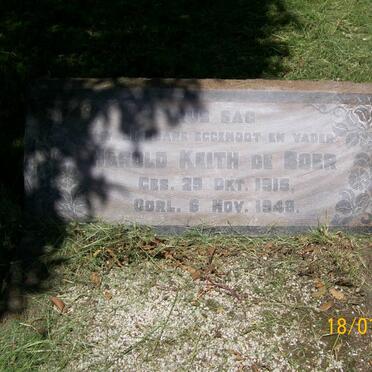 BOER Harold Keith, de 1915-1948