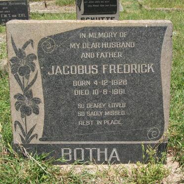 BOTHA Jacobus Fredrick 1928-1961