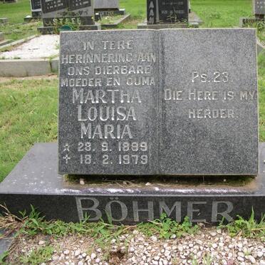 BÖHMER Martha Louisa Maria 1899-1979