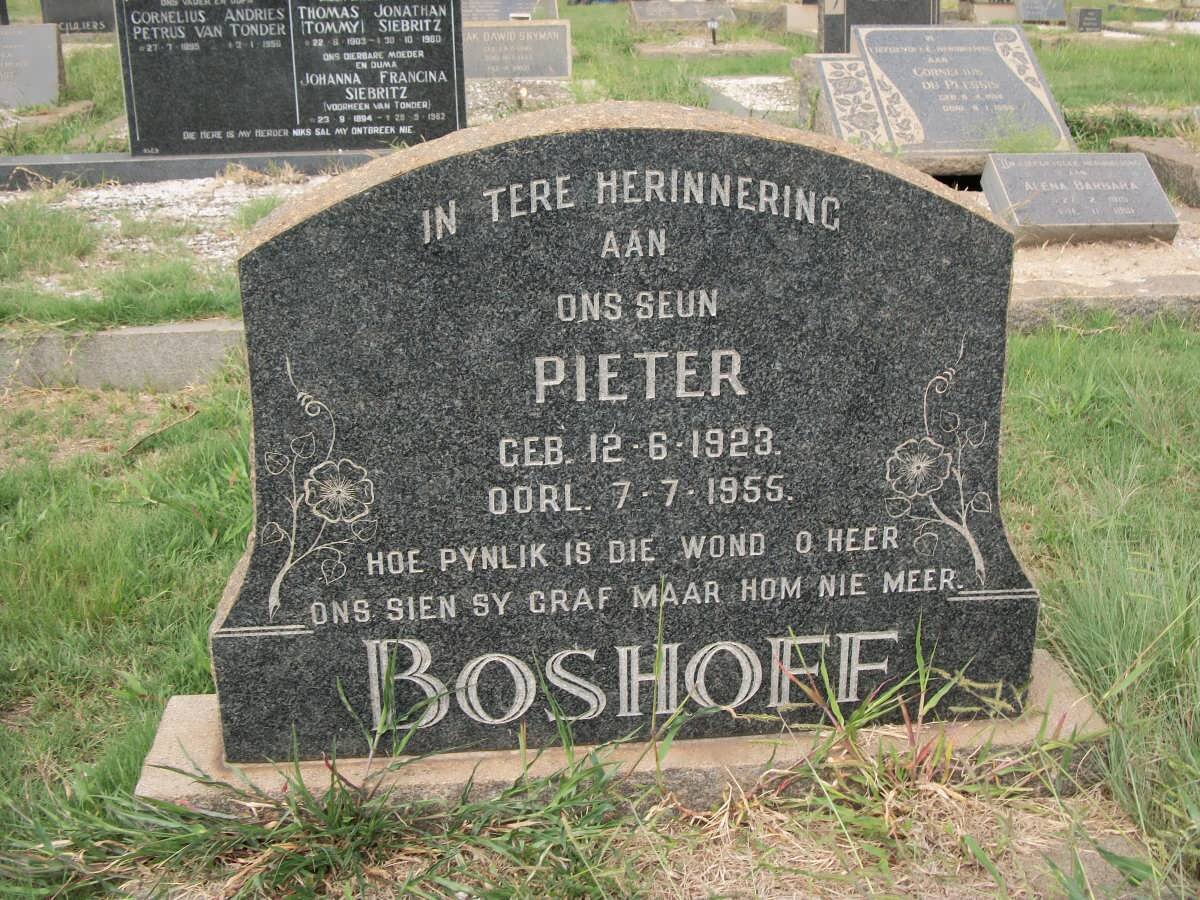 BOSHOFF Pieter 1923-1955