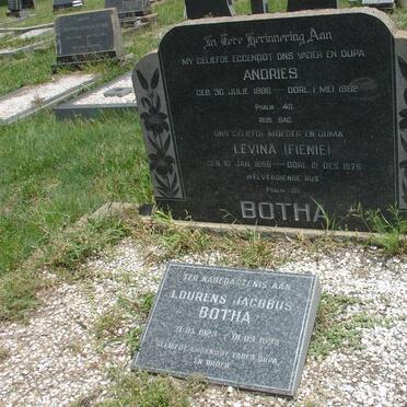 BOTHA Andries 1886-1962 &amp; Levina 1898-1976 :: Lourens Jacobus 1923-1993