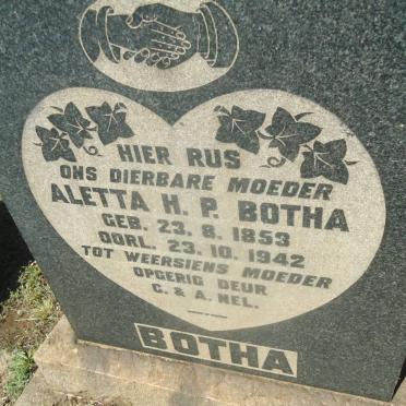 BOTHA Aletta A.P. 1853-1942