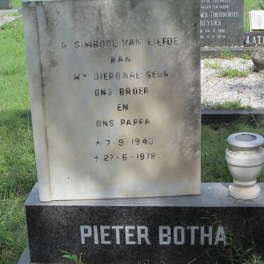 BOTHA Pieter 1943-1978