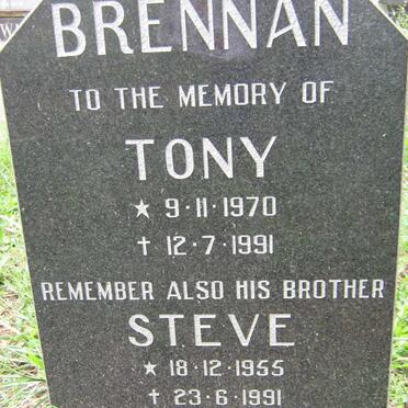 BRENNAN Steve 1955-1991 :: BRENNAN Tony 1970-1991