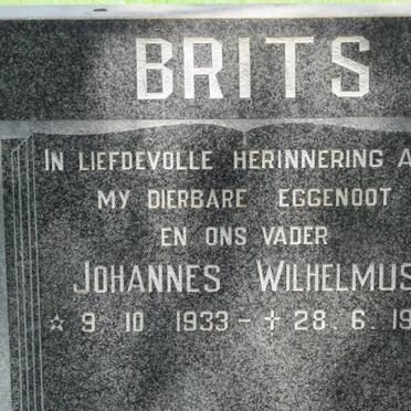 BRITS Johannes Wilhelmus 1933-1978