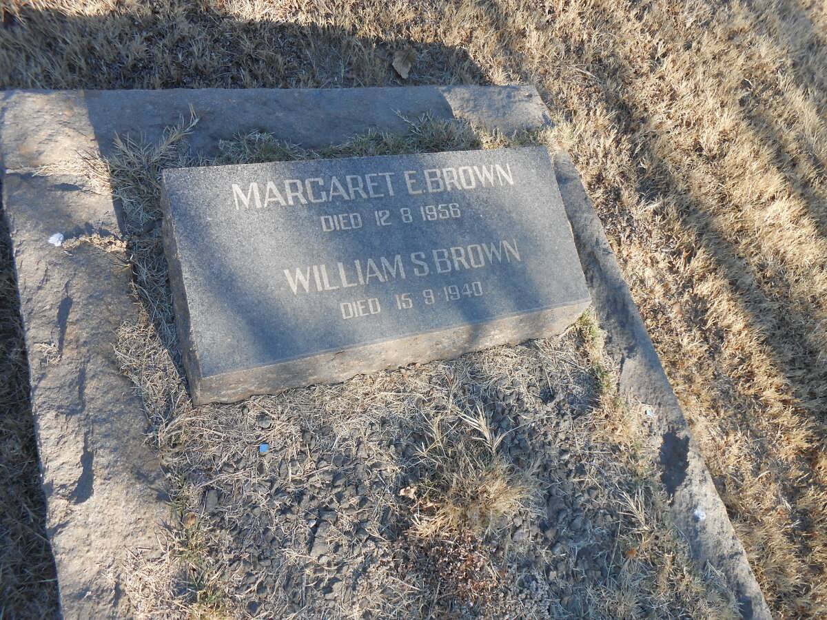 BROWN William S. -1940 &amp; Margaret E. -1956