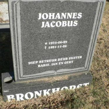 BRONKHORST Johannes Jacobus 1935-1991