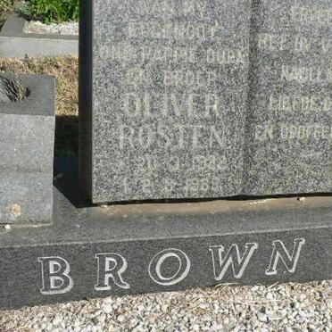 BROWN Oliver Rosten 1932-1985