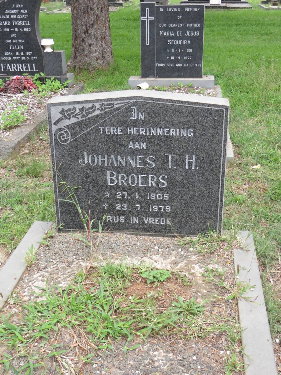 BROERS Johannes T.H. 1905-1979