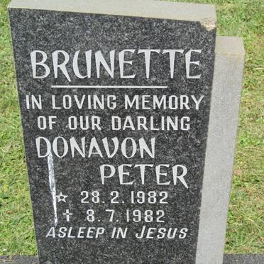 BRUNETTE Donavon Peter 1982-1982