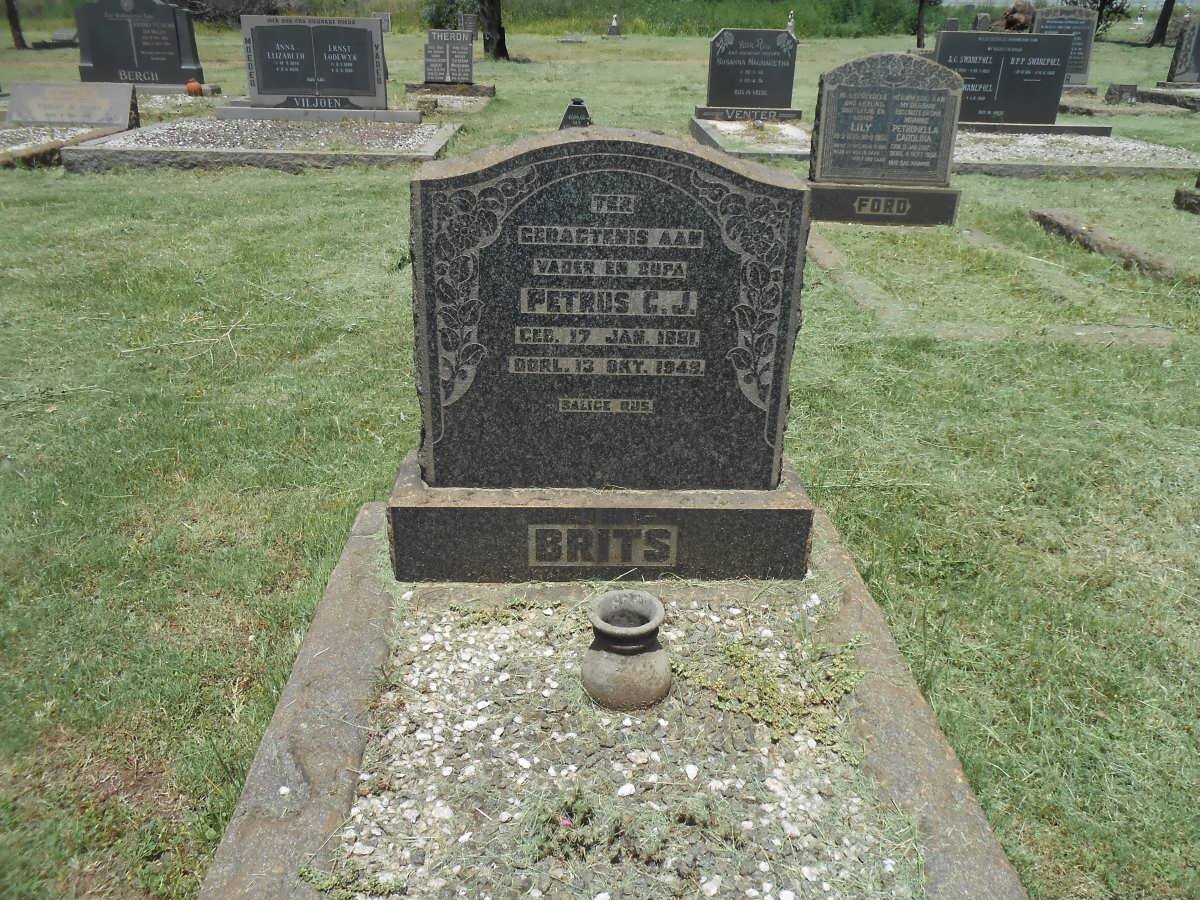 BRITS Petrus. C.J. 1881-1949